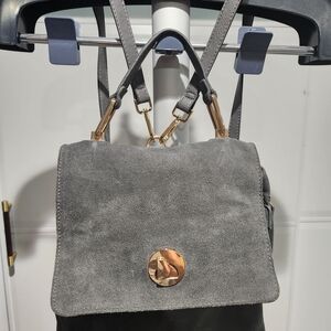 Gray Suede Women's Backpack